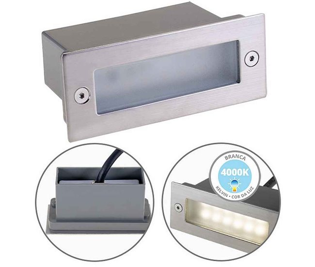 Empotrable Exterior Aluminio Serie Magnus Niquel