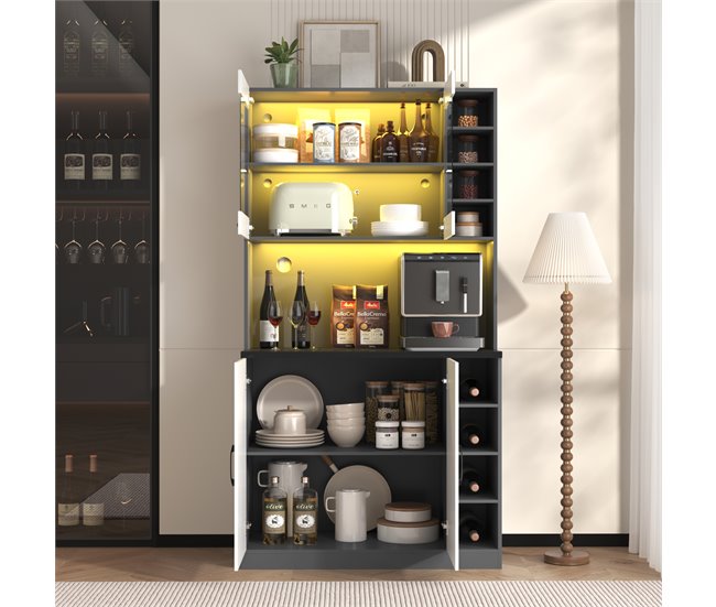 Armarios de Cocina 100 Blanco/ Gris