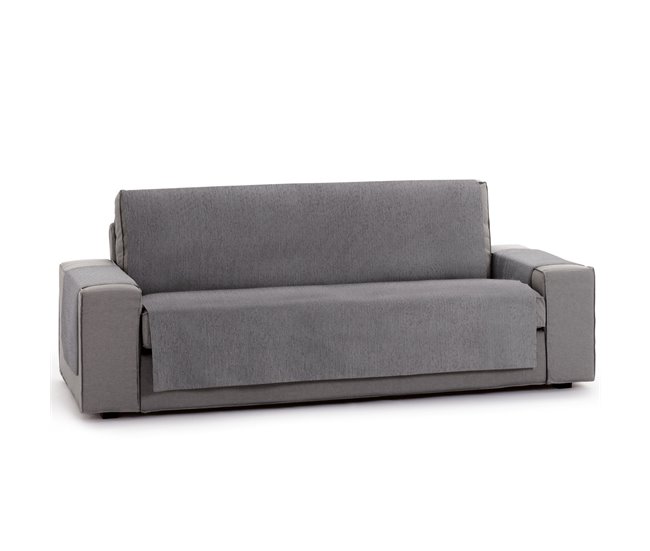 Vipalia Protector Cubre Sofá Sillón Liso. Modelo Chenilla Gris