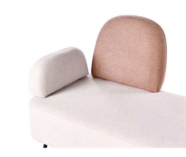 Beliani Chaise longue izquierdo Poliéster ARCEY Beige