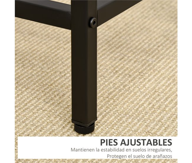 Conjunto de Bar Melamina de Madera, Metal HOMCOM, hogar - cocina Marron