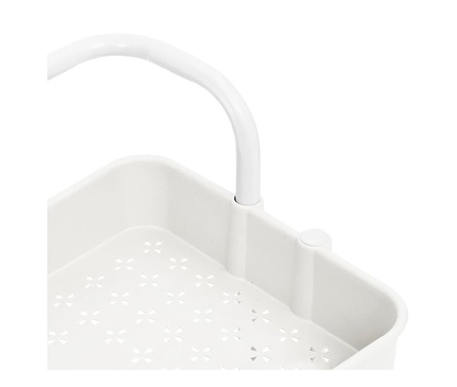 Acomoda Textil – Carrito de Cocina Multiusos de 3 Niveles. 42 Blanco