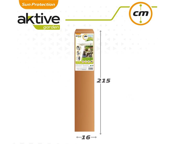Sombrilla para jardín cuadrada 300x300 cm inclinable Aktive Crema