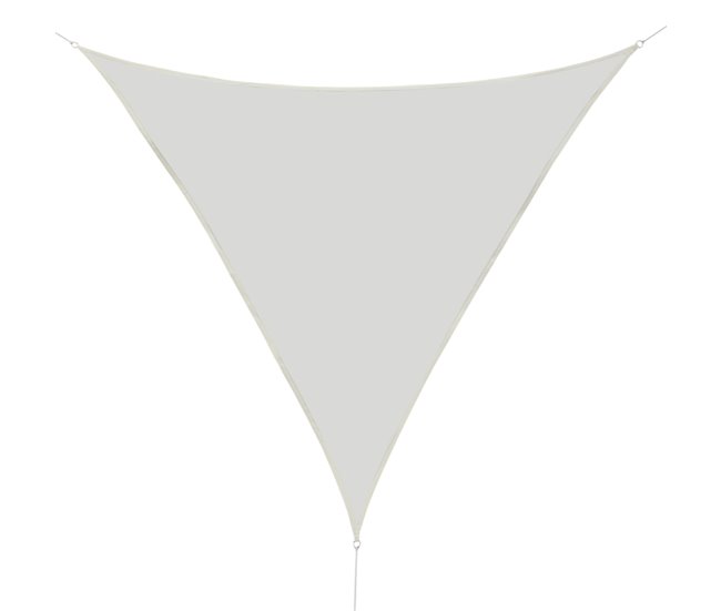 Toldo Vela Triangular Poliéster Outsunny 500x500 Beige