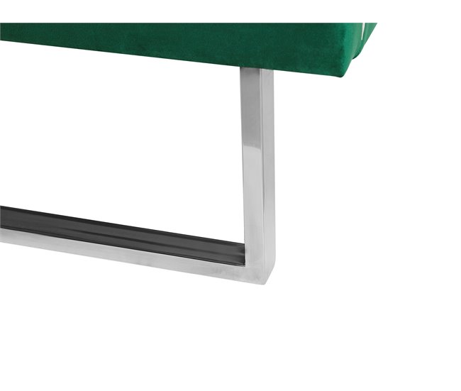 Beliani Cama con somier Terciopelo BELLOU 214x145 Verde