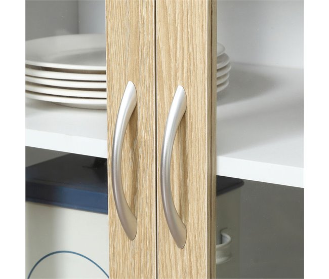 Alacena de Cocina Melamina de Madera HOMCOM, hogar - cocina Blanco/ Madera