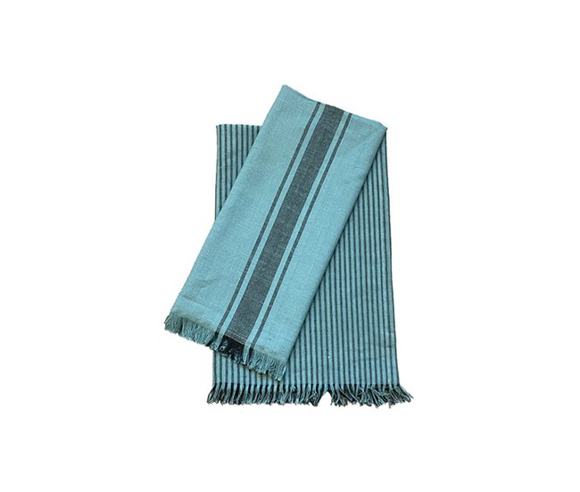 Pack 2 paños de algodón modelo Kila Azul