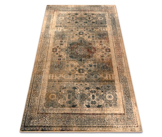 Alfombra de lana OMEGA MAMLUK Rosetón vintage 170x235 Crema