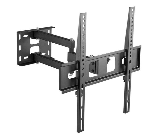 Soporte TV pared inclinable/orientable/desplegable Kaorka Negro