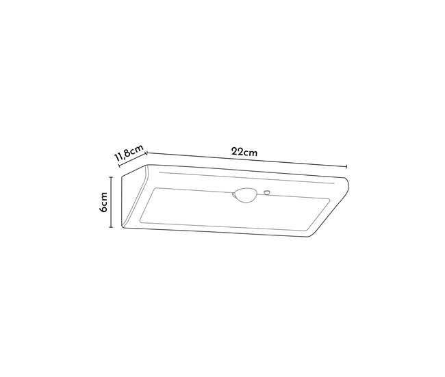 Aplique solar policristalino OSIRIS led 3,5W Blanco
