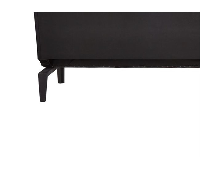 Sofá 2 plazas convertible en cama RIO color negro Negro
