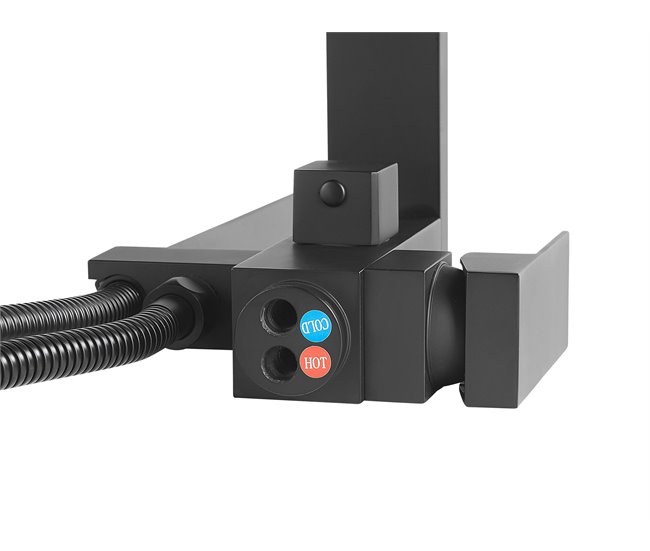 Beliani Grifo para bañera independiente DELLA 15x26 Negro