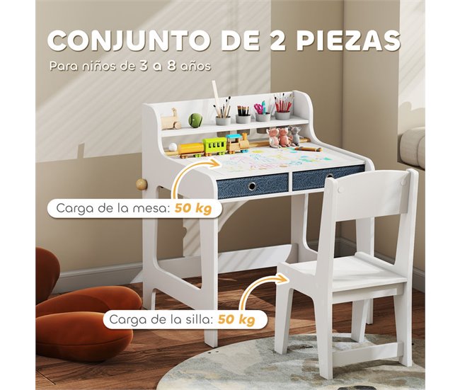 Escritorio Infantil MDF AIYAPLAY Blanco