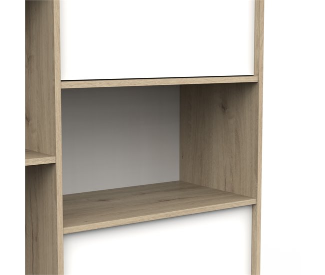 Vitrina 2 puertas y 4 estantes CLAP Roble