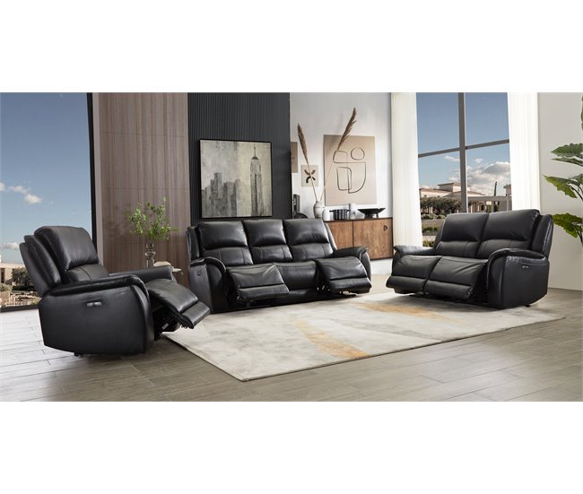 Sofá relax eléctrico NINFA 3 plazas Marron