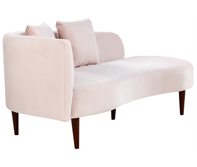 Beliani Chaise longue Terciopelo CHAUMONT Azul Marino