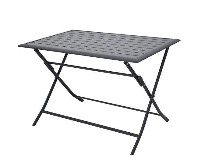 Mesa plegable de jardín HANA gris oscuro Gris