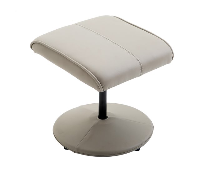 Sillón Relax Cuero sintético, Esponja, Acero HOMCOM Gris
