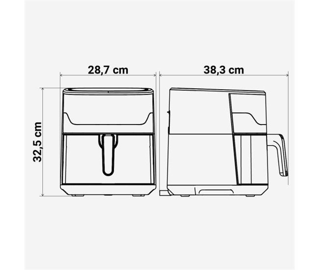 Freidora de Aire 6,5L | UNIVERSALBLUE Negro/ Inox