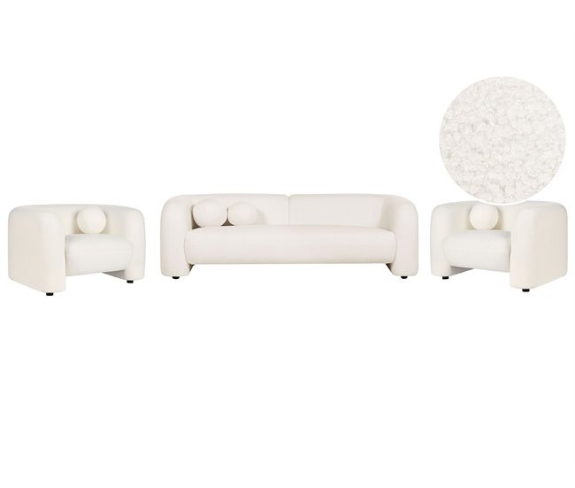 Beliani Conjunto de sofás LEIREN Blanco