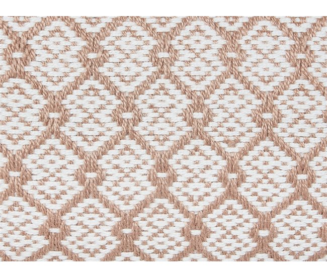 Beliani Puf SHORAN Blanco/ Beige