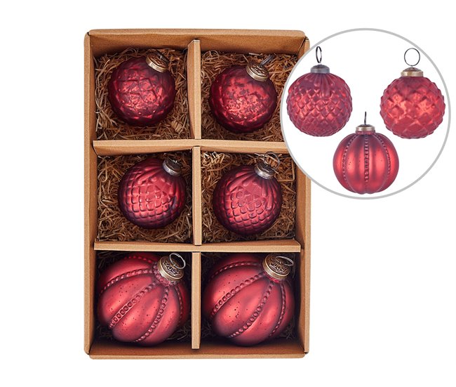 Beliani Guirnaldas de navidad ARGENTIN Rojo