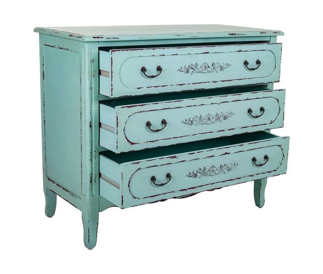 Cómoda de madera Azul