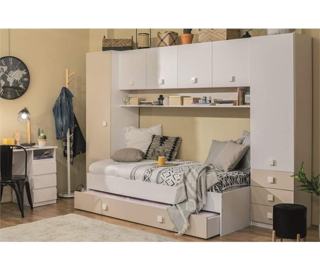 Cama puente con cajón MANHATTAN Cemento