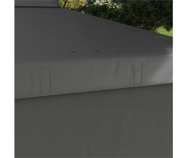 Carpa Plegable Acero, Tela Oxford Gris