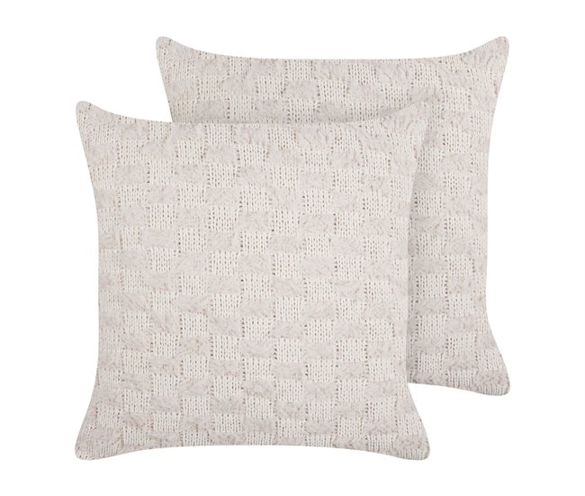Beliani Cojín decorativo TAMNINE Beige