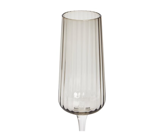 Beliani Cristalería Vidrio QUARTZ Gris Claro