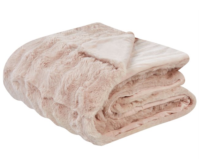 Beliani Manta SALKA Rosa Talco