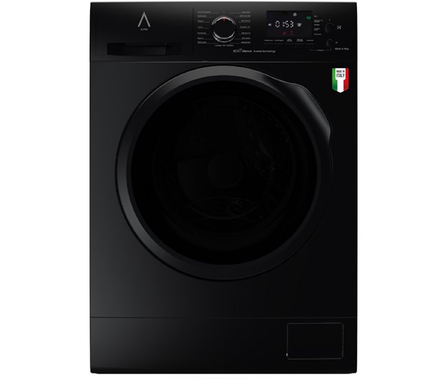 ALPHA Lavadora TITAN Elite-9 Eficiencia A, Negro Brillo 1.200rpm 9kg Negro