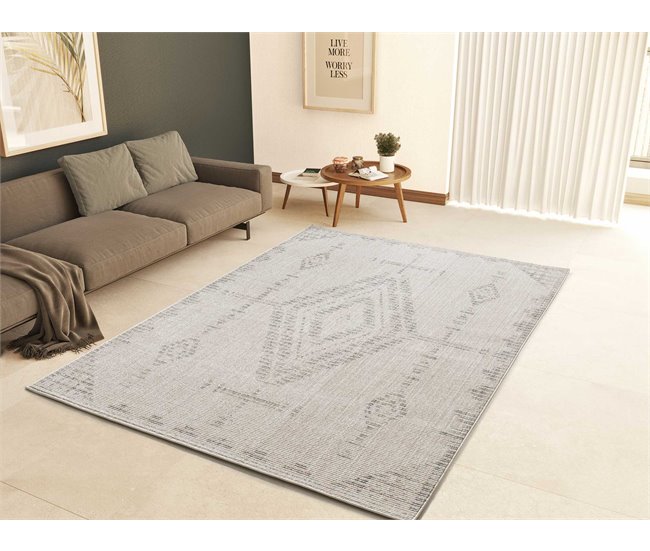 Alfombra con relieve de estilo étnico ELEMENT - ATTICGO 154x230 Beige