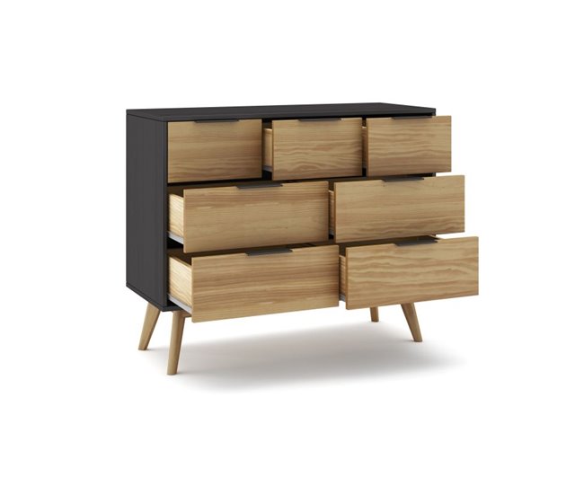 Cómoda Numa 120 Blanco/ Madera