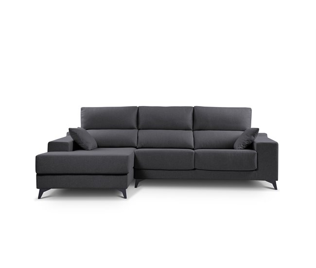 Chaise longue S con arcón NOELIA Antracita