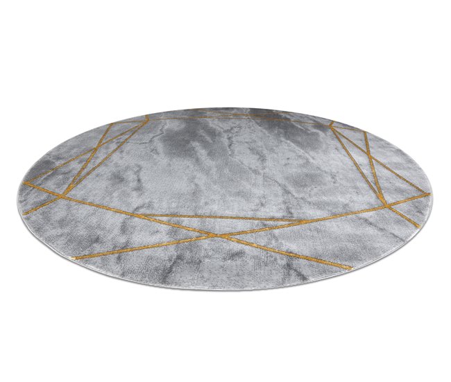 Alfombra EMERALD exclusivo 1022 circulo - glamour 120x120 Gris
