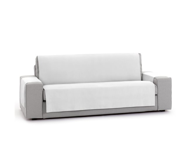 Protector Cubre Sofá Liso Royale 4 Plazas Gris Claro