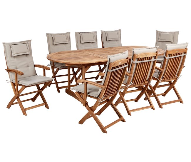 Beliani Conjunto de comedor MAUI II Gris