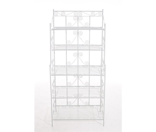 Estantería de 5 niveles para balcón, terraza y salón Blanco