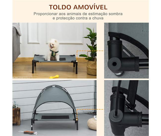 Cama elevada para mascotas PawHut D04-057CF 