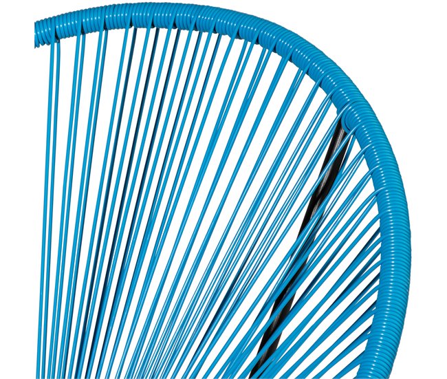 2 sillas de jardín con mesa Azul