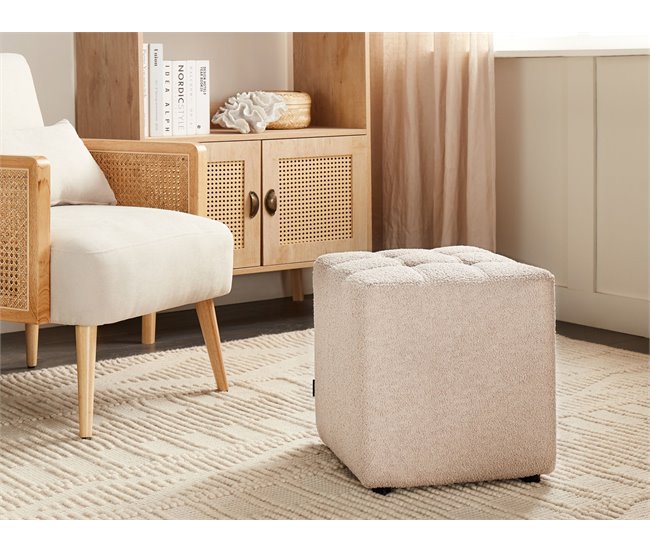 Beliani Puf KANSAS Beige