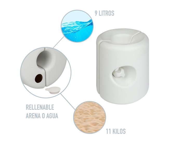 Pack 4 soportes para carpas Aktive Garden Blanco
