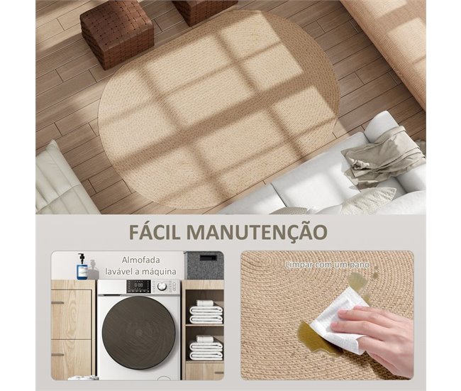 Alfombra de Salón Polipropileno HOMCOM, hogar - decoración Crudo