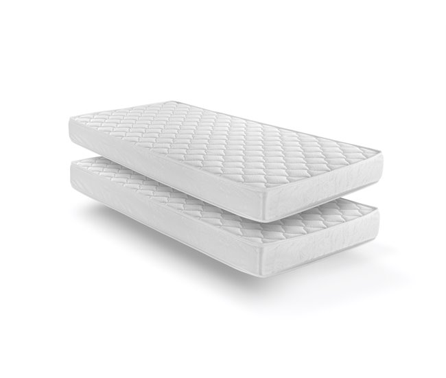 Pack 2 colchones para la cama UPPSALA 80x200cm Blanco
