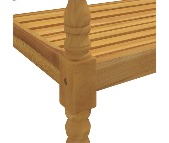 Banco de madera batavia con cojín 150x51 Antracita