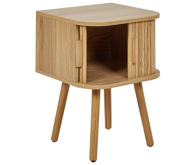 Beliani Mesa auxiliar SELAH Madera Clara