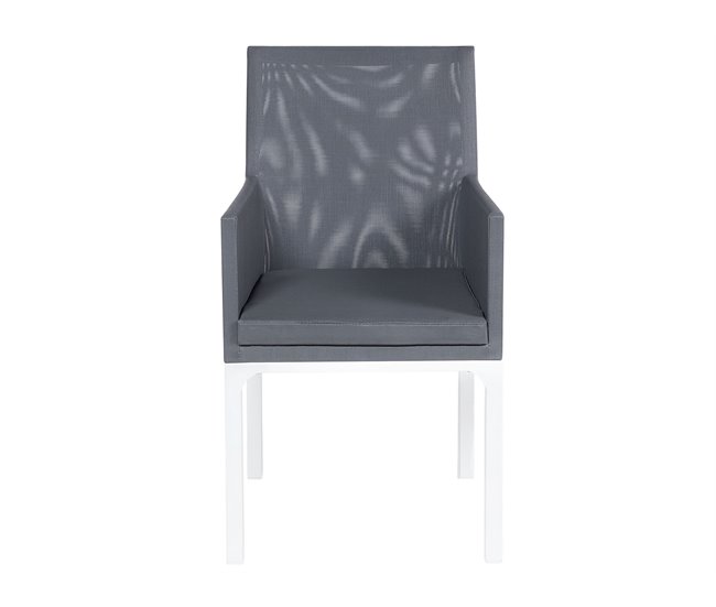 Beliani Silla de jardín BACOLI Gris Oscuro