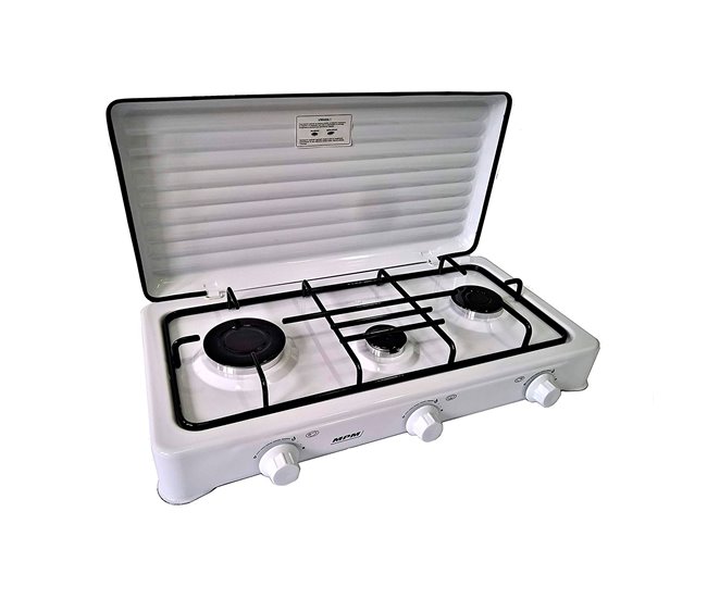 Cocina de gas portátil MPM KN-03/1K Blanco